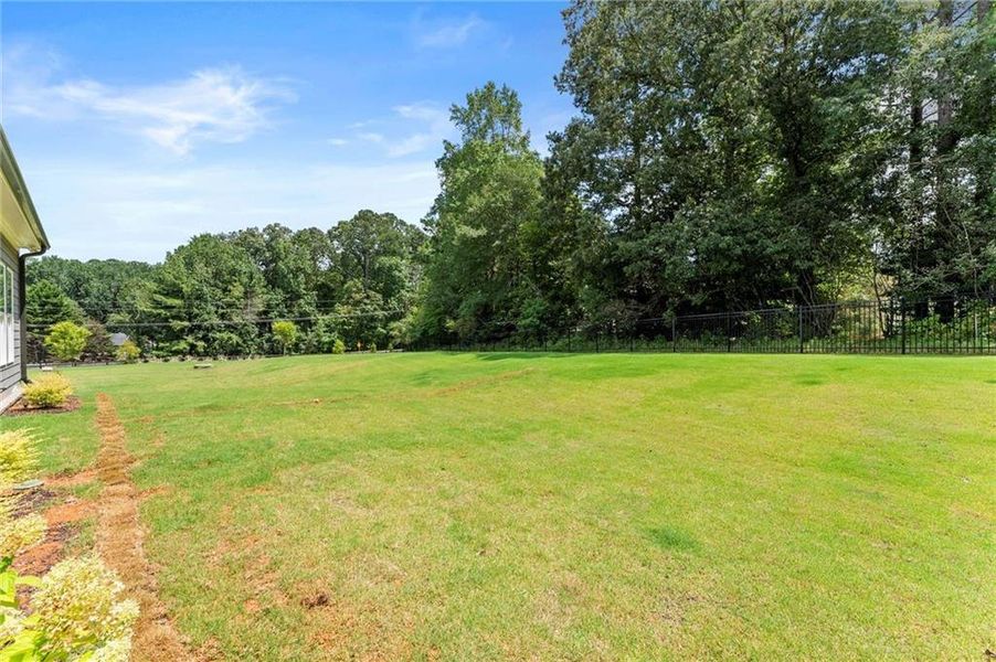Exterior details and patio area of a home in Hillgrove Preserve, Powder Springs (Image 28).