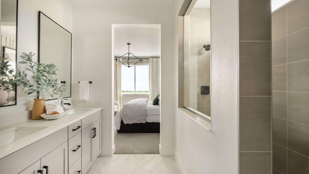 Furnished interior view inside a new home in Trailstone, Arvada (Image 17).