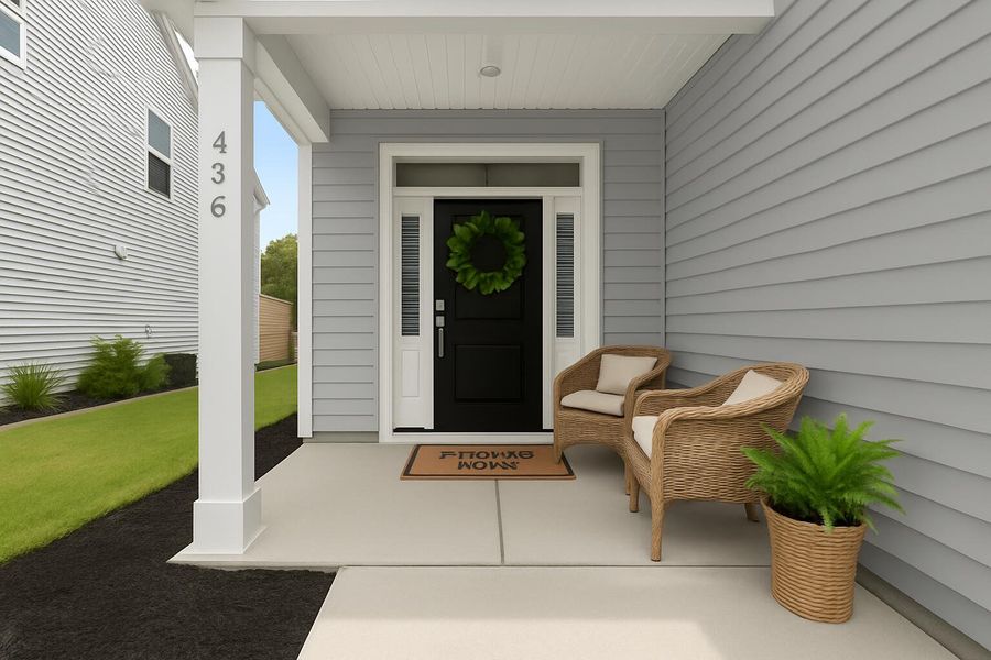Exterior details and patio area of a home in , Summerville (Image 23).