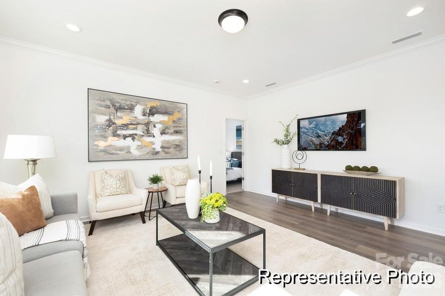 Furnished interior view inside a new home in Morgan Hills, Albemarle (Image 22).