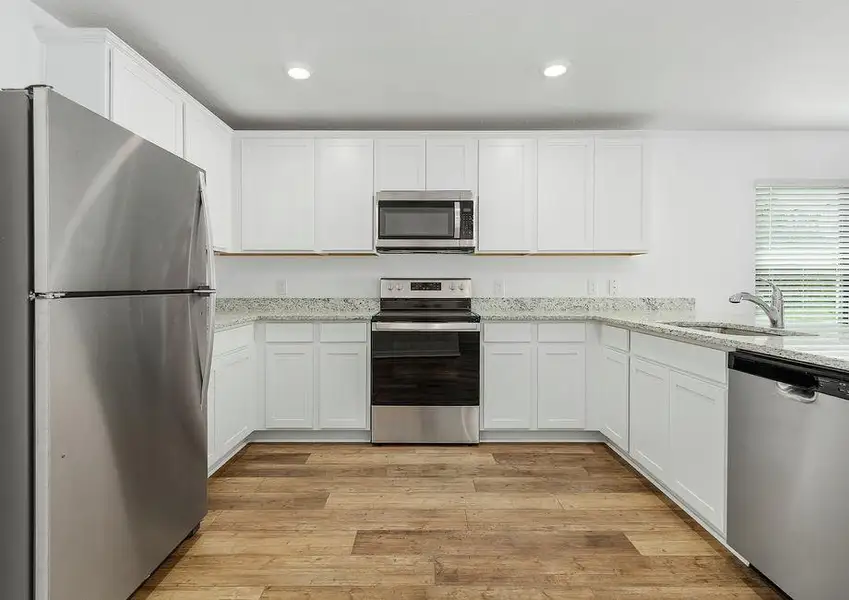 Test out new recipes in the chef-ready kitchen that comes equipped with stainless steel appliances