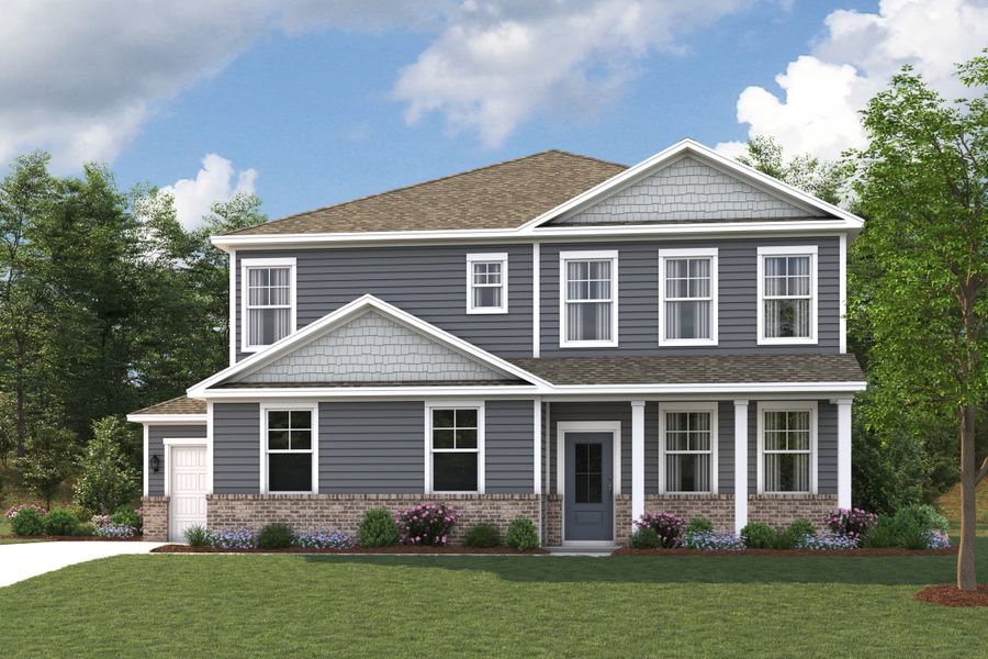 Front exterior of a new home in Averitt Landing, Lebanon, TN, highlighting curb appeal (Image 1). Front exterior of a new home in Averitt Landing, Lebanon, TN, highlighting curb appeal (Image 1).
