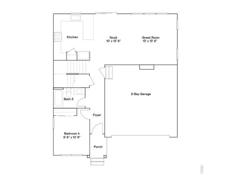 2D floor plan layout of this home in Kinston, Loveland, CO (Image 3).