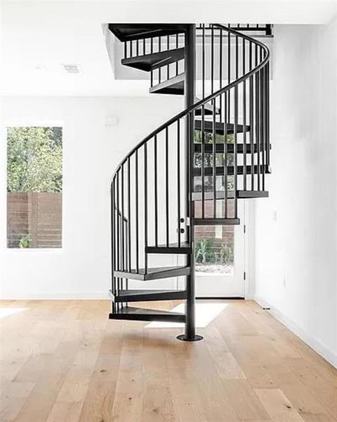 Spiral staircase in the Casita