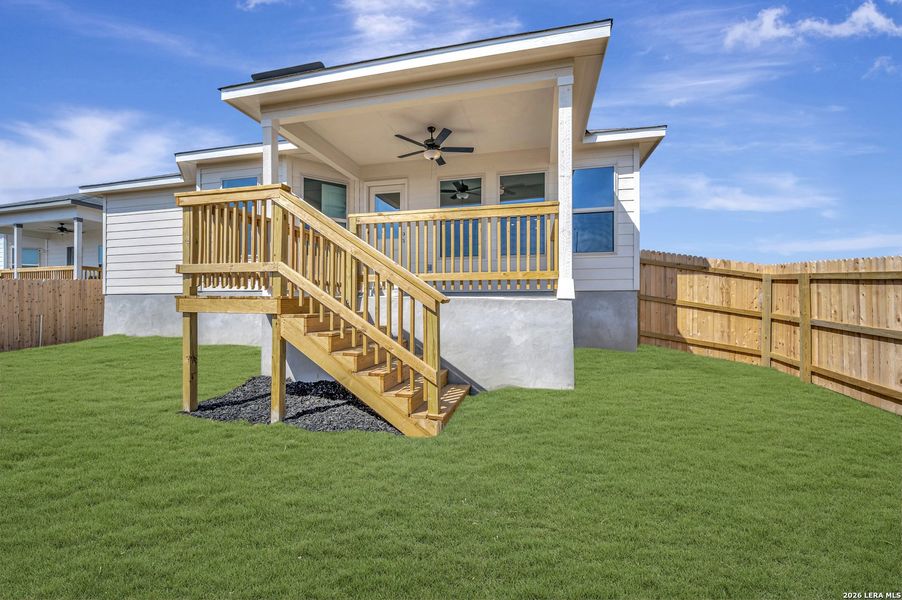 Exterior details and patio area of a home in Greenspoint Heights, Seguin (Image 3).