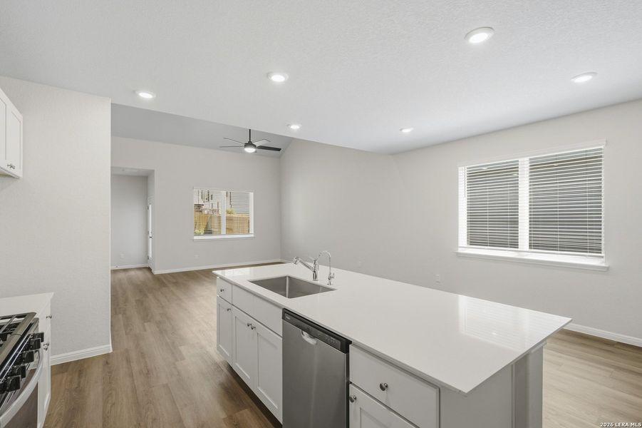 Furnished interior view inside a new home in Timber Creek, San Antonio (Image 9). Furnished interior view inside a new home in Timber Creek, San Antonio (Image 9).