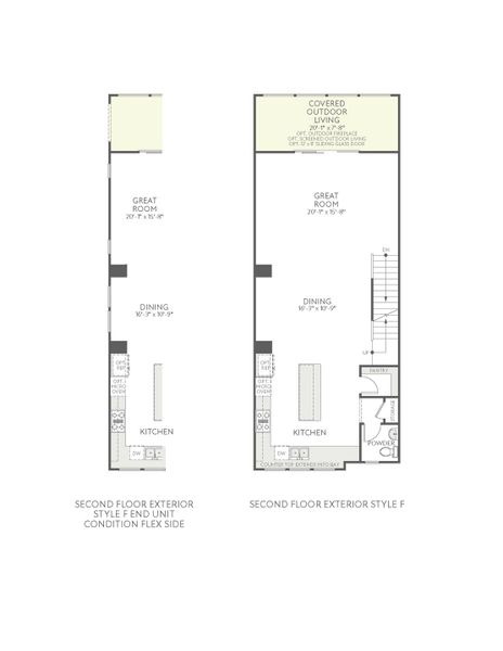 2D floor plan layout for the Regent by Tri Pointe Homes in Ascend, Charlotte, NC (Image 5).