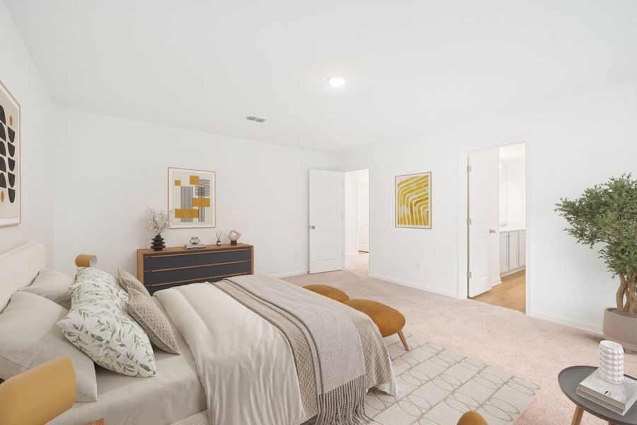Representative furnished interior of a home built from the Brooke by Ashton Woods in Middleton Farms, Middlesex (Image 10).