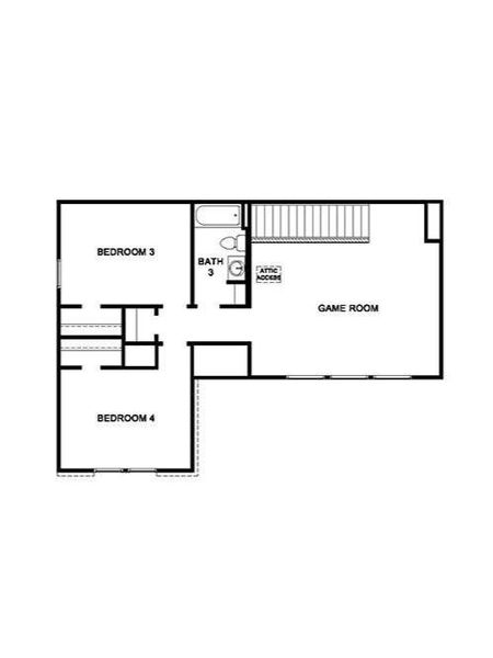 2D floor plan layout of this home in Prairie Oaks, Oak Point, TX (Image 3).