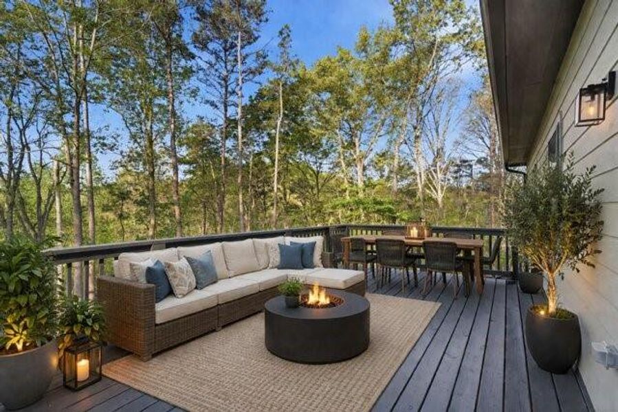 Exterior details and patio area of a home in , Ellijay (Image 21).