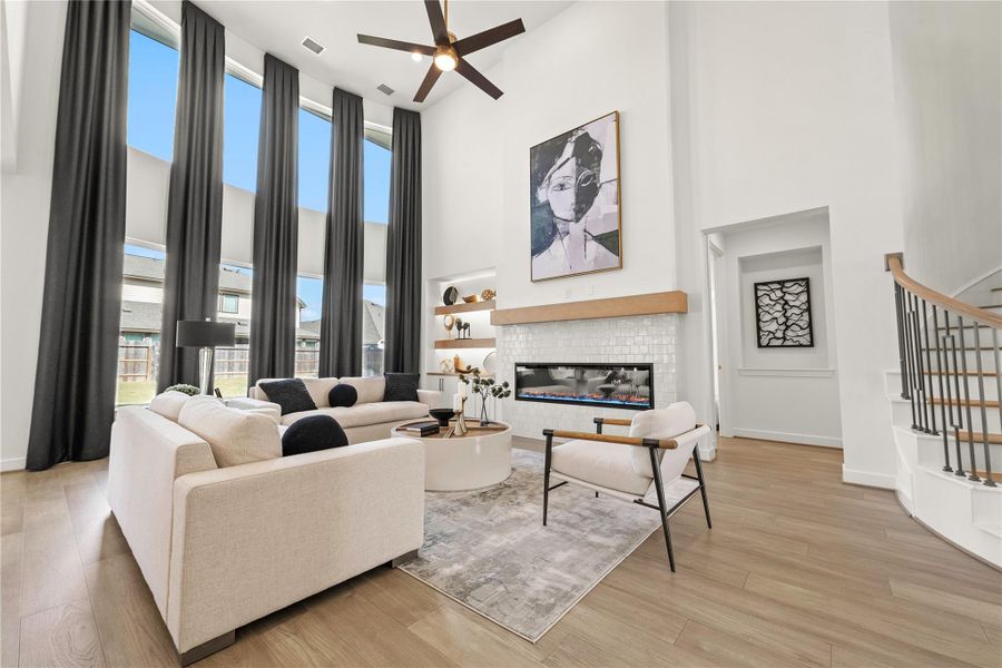 Furnished interior view inside a new home in The Trails, New Caney (Image 9). Furnished interior view inside a new home in The Trails, New Caney (Image 9).