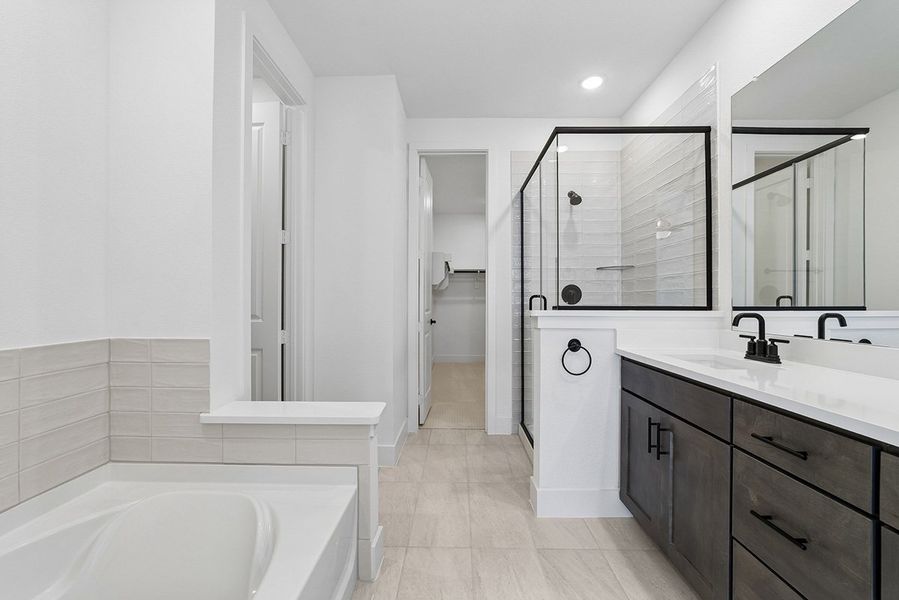 Representative furnished interior of a home built from the Ellis by Landon Homes in Fields - East Village, Frisco (Image 9).