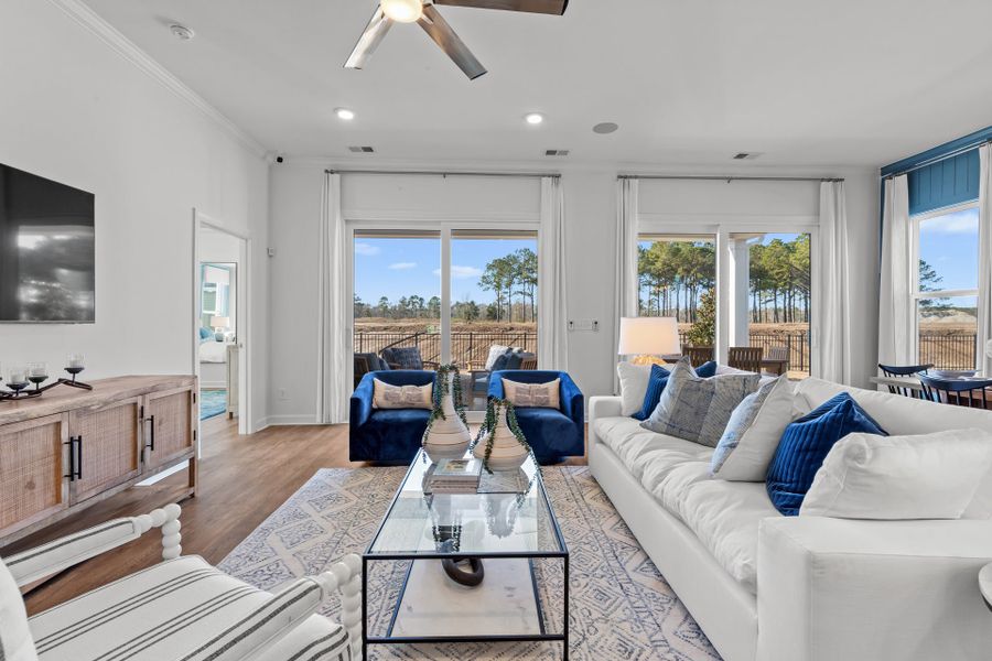 Representative furnished interior of a home built from the The Longboard by Chesapeake Homes in Coastal Club of the Carolinas, Calabash (Image 18).