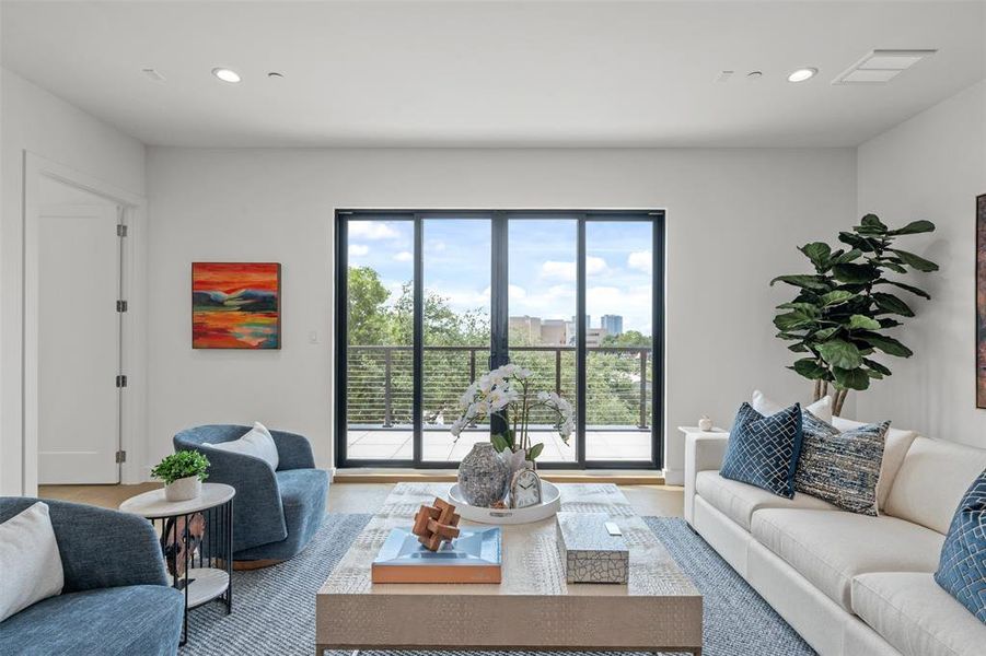 Furnished interior view inside a new home in , Dallas (Image 18).