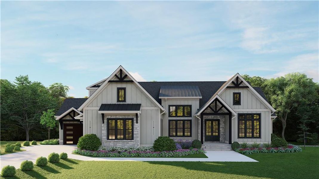 Front exterior of a new home in , Conyers, GA, highlighting curb appeal (Image 5).