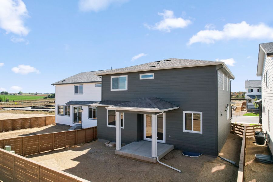 Exterior details and patio area of a home in Cordovan, Firestone (Image 3).