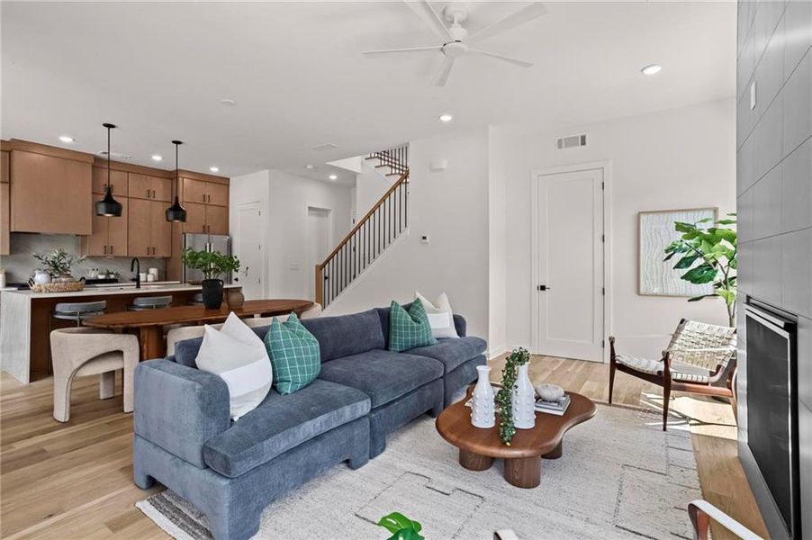 Furnished interior view inside a new home in , Atlanta (Image 8).