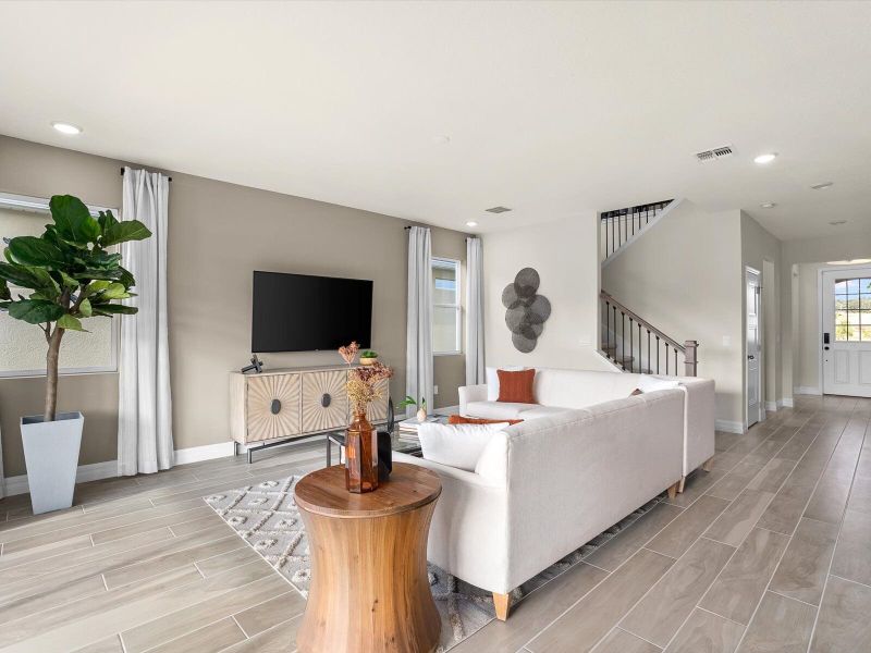 Representative furnished interior of a home built from the Voyageur by Mattamy Homes in Crosswind Ranch, Parrish (Image 9).