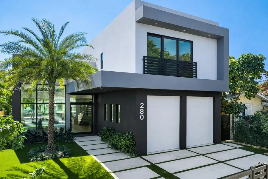 Front exterior of a new home in , Miami, FL, highlighting curb appeal (Image 1). Front exterior of a new home in , Miami, FL, highlighting curb appeal (Image 1).