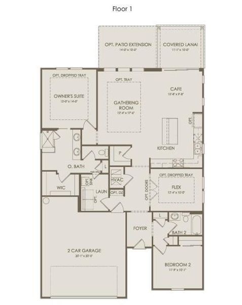 2D floor plan layout of this home in Del Webb Chateau Elan, Hoschton, GA (Image 3). 2D floor plan layout of this home in Del Webb Chateau Elan, Hoschton, GA (Image 3).