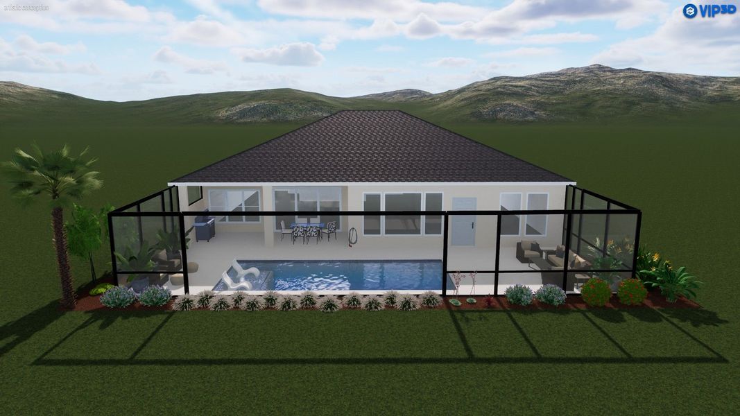 Exterior details and patio area of a home in Belterra, Port St. Lucie (Image 6). Exterior details and patio area of a home in Belterra, Port St. Lucie (Image 6).