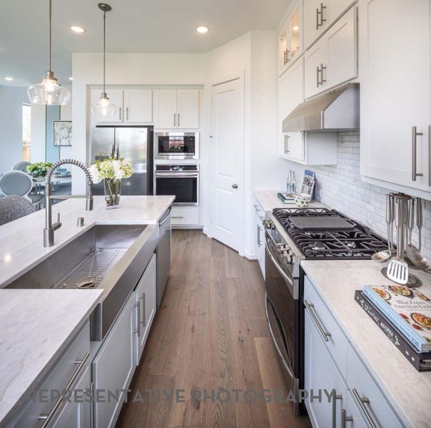 Furnished interior view inside a new home in Bridgeland Central, Cypress (Image 13).