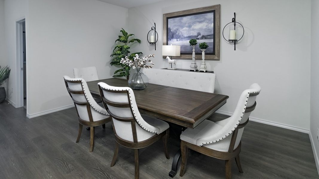 Representative furnished interior of a home built from the X40J Justin by D.R. Horton in Valor Farms, Royse City (Image 7).
