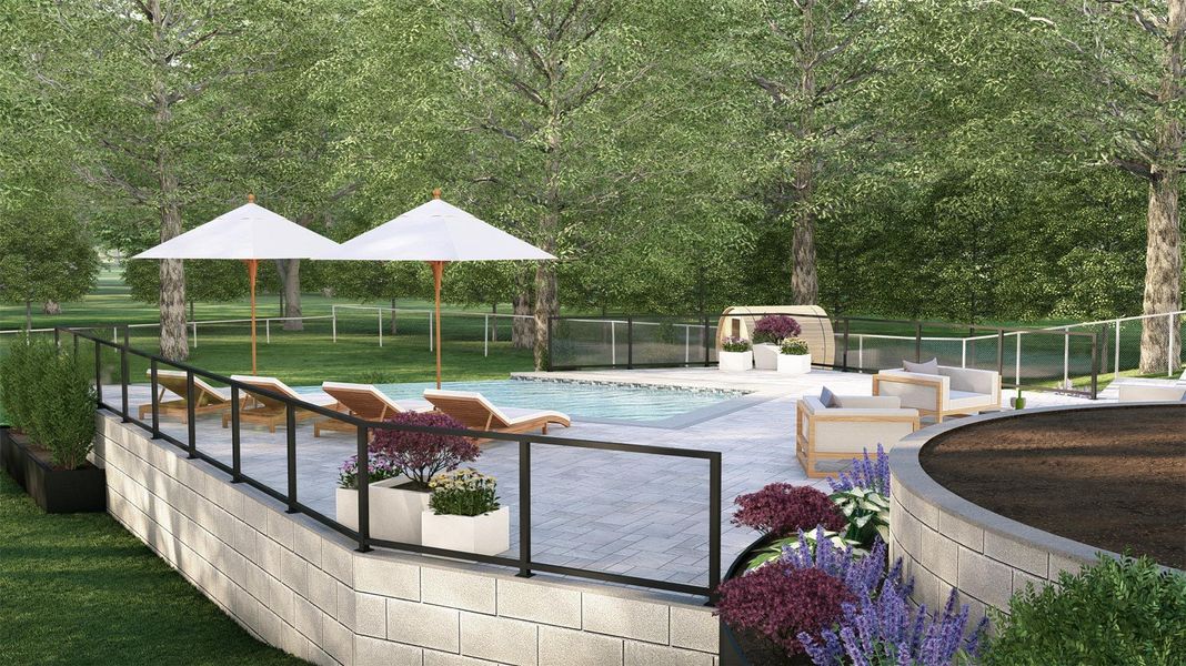 *Virtual rendering of the potential of the backyard *Virtual rendering of the potential of the backyard