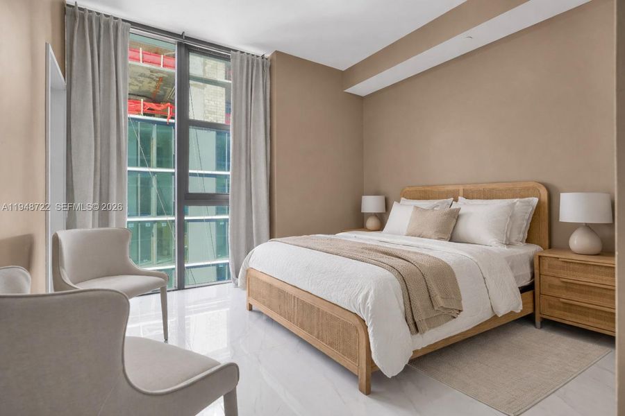 Furnished interior view inside a new home in , Miami (Image 38).