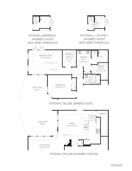 2D floor plan layout for the Palazzo by Epcon Communities in The Courtyards by The Manor, Alpharetta, GA (Image 29).