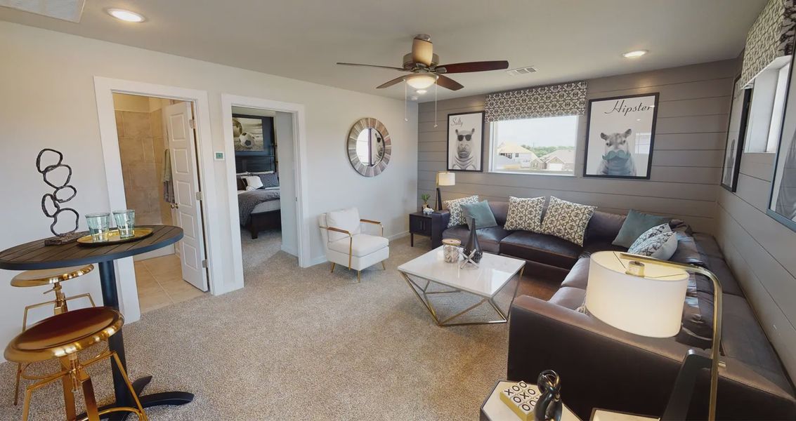 Representative furnished interior of a home built from the Kenley by Chesmar Homes in Nolina, Georgetown (Image 3).