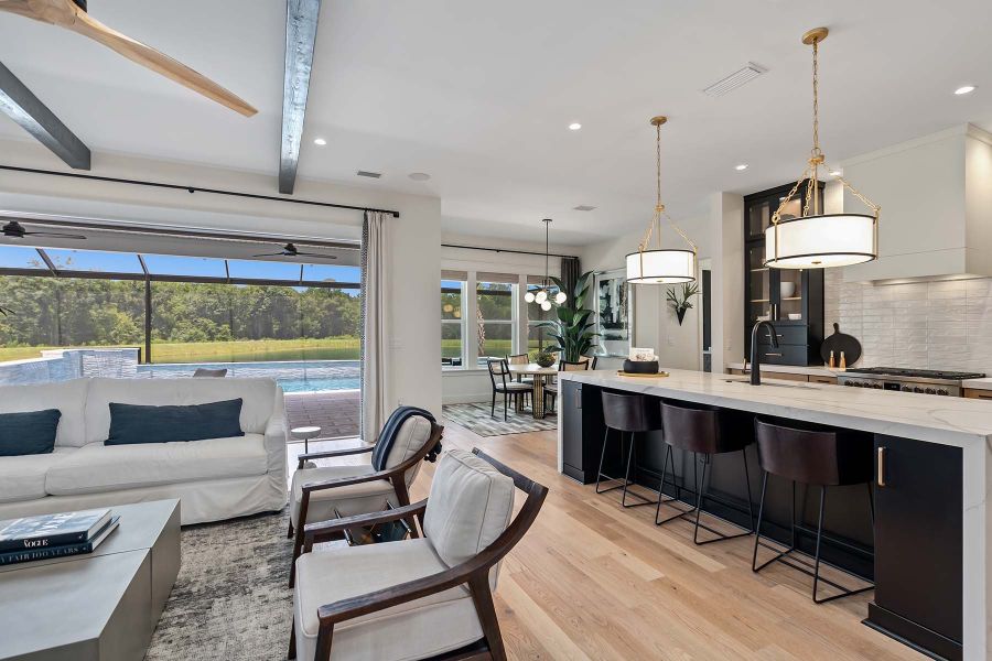 Representative furnished interior of a home built from the Kasie - Hidden Creek by MasterCraft Builder Group in SilverLeaf, St. Augustine (Image 18).