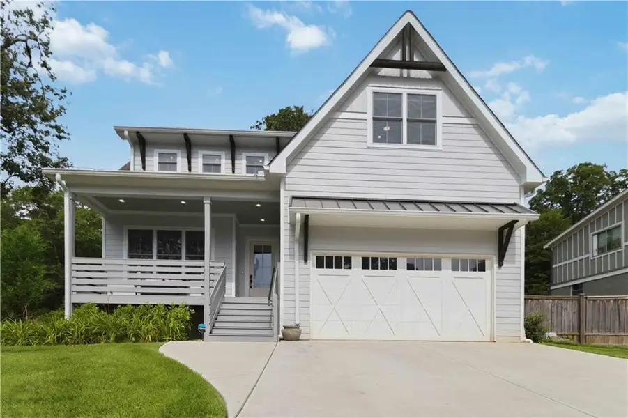Front exterior of a new home in , Decatur, GA, highlighting curb appeal (Image 22).