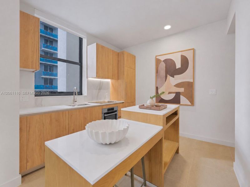 Furnished interior view inside a new home in , Miami (Image 12).