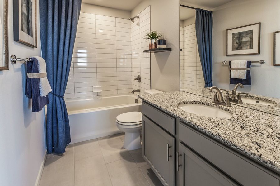 Representative furnished interior of a home built from the Newton by Hartford Homes in Trailside, Timnath (Image 12).