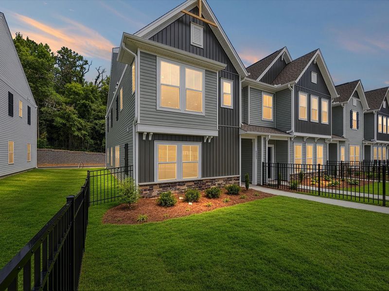 Front exterior of a new home in Westwood Reserve, Charlotte, NC, highlighting curb appeal (Image 23).
