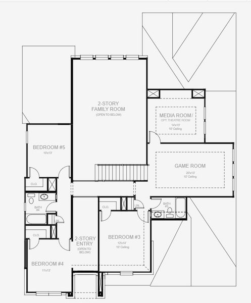 2D floor plan layout for the 3546W by Perry Homes in Two Step Farm 60', Montgomery, TX (Image 3). 2D floor plan layout for the 3546W by Perry Homes in Two Step Farm 60', Montgomery, TX (Image 3).
