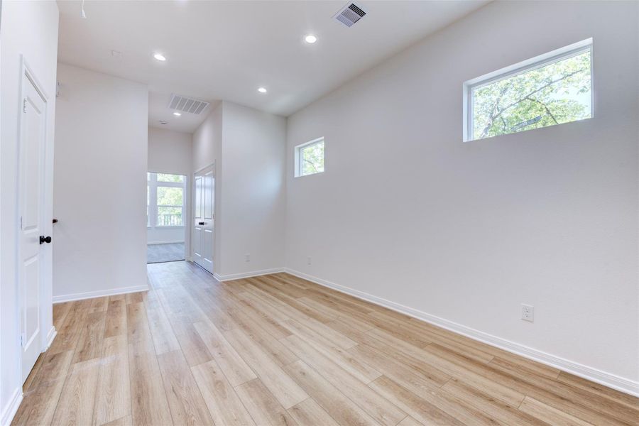 Open and functional flex space upstairs, ideal for a private retreat, workspace, or entertainment area, with plenty of room to make it your own.
