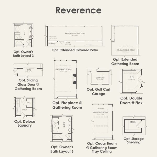 2D floor plan layout for the Reverence by Del Webb in Del Webb Sonoma Verde, Rockwall, TX (Image 4).