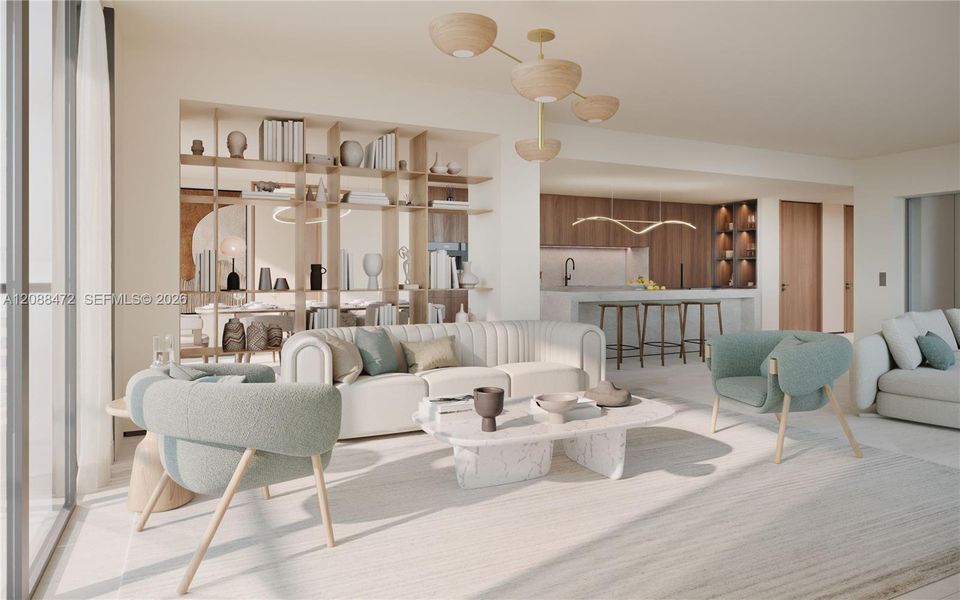 Furnished interior view inside a new home in , Bay Harbor Islands (Image 5).