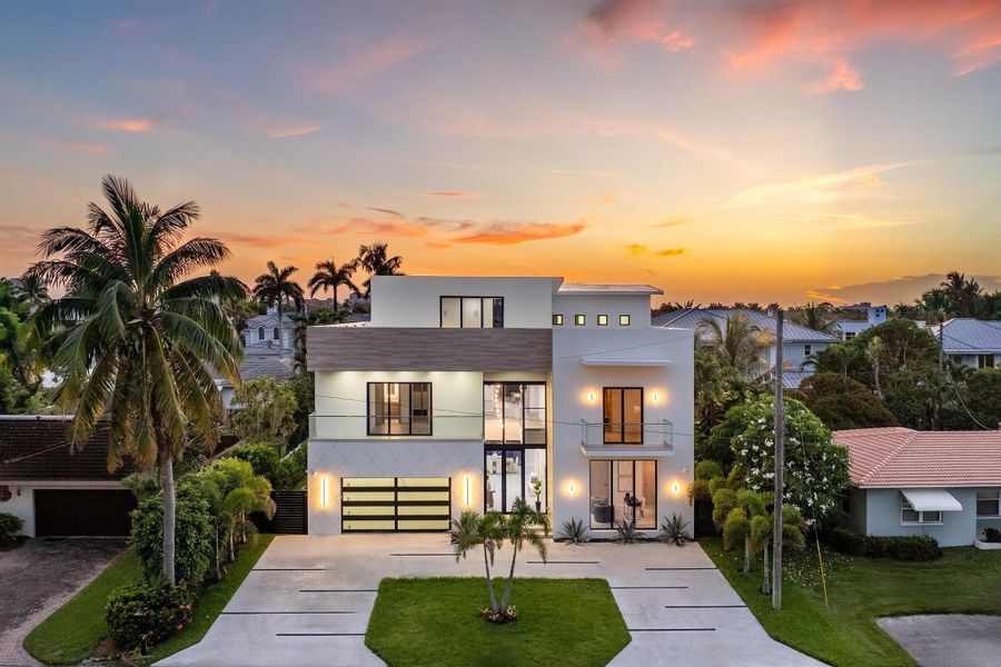 Front exterior of a new home in , Boca Raton, FL, highlighting curb appeal (Image 25). Front exterior of a new home in , Boca Raton, FL, highlighting curb appeal (Image 25).