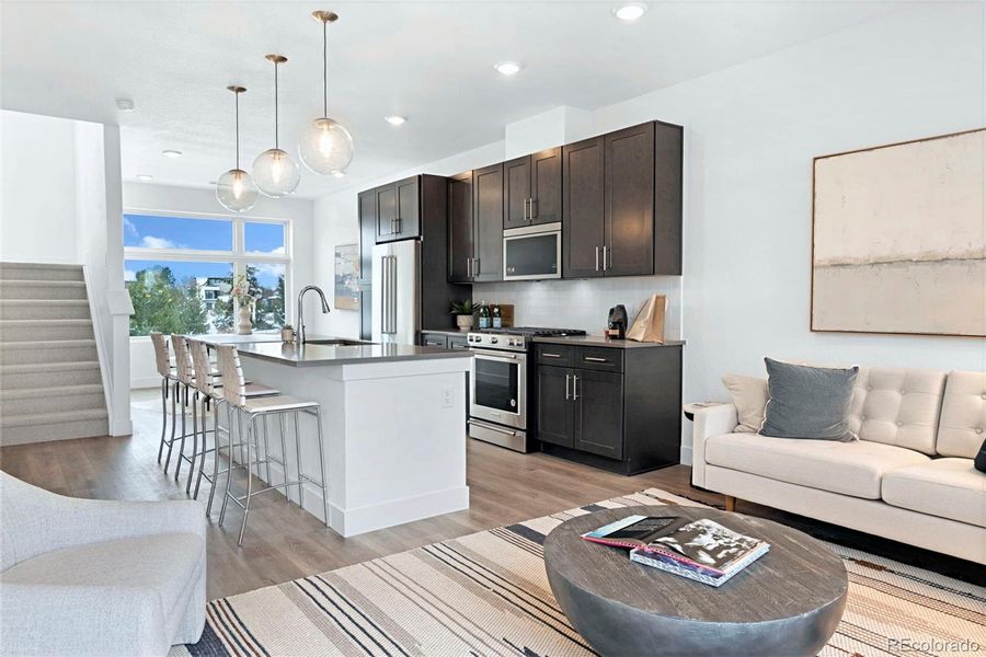 Furnished interior view inside a new home in , Denver (Image 6).