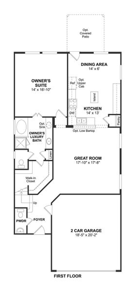 2D floor plan layout for the Darlington II by K. Hovnanian® Homes in The Landing, New Caney, TX (Image 3). 2D floor plan layout for the Darlington II by K. Hovnanian® Homes in The Landing, New Caney, TX (Image 3).