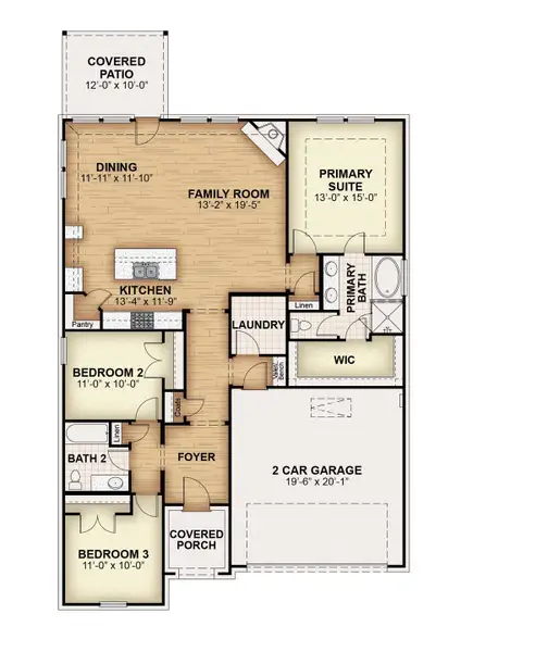 2D floor plan layout for the Glory by Rockwell Homes in Creekside, Royse City, TX (Image 6). 2D floor plan layout for the Glory by Rockwell Homes in Creekside, Royse City, TX (Image 6).