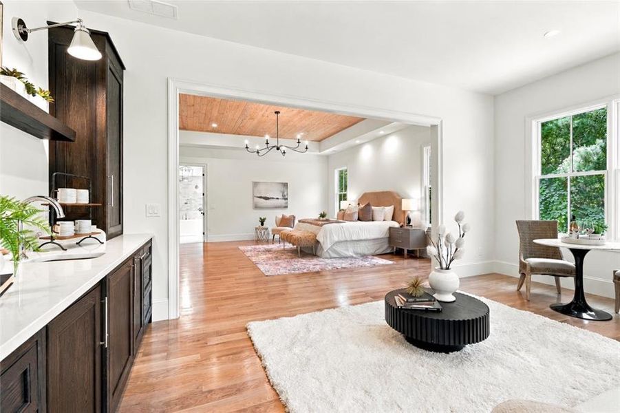 Furnished interior view inside a new home in , Roswell (Image 49).