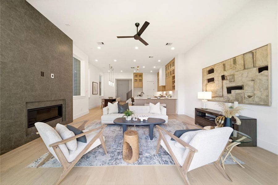 Furnished interior view inside a new home in , Houston (Image 16).