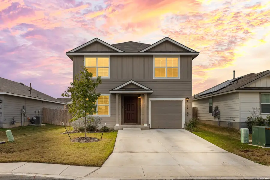 Front exterior of a new home in , San Antonio, TX, highlighting curb appeal (Image 1). Front exterior of a new home in , San Antonio, TX, highlighting curb appeal (Image 1).