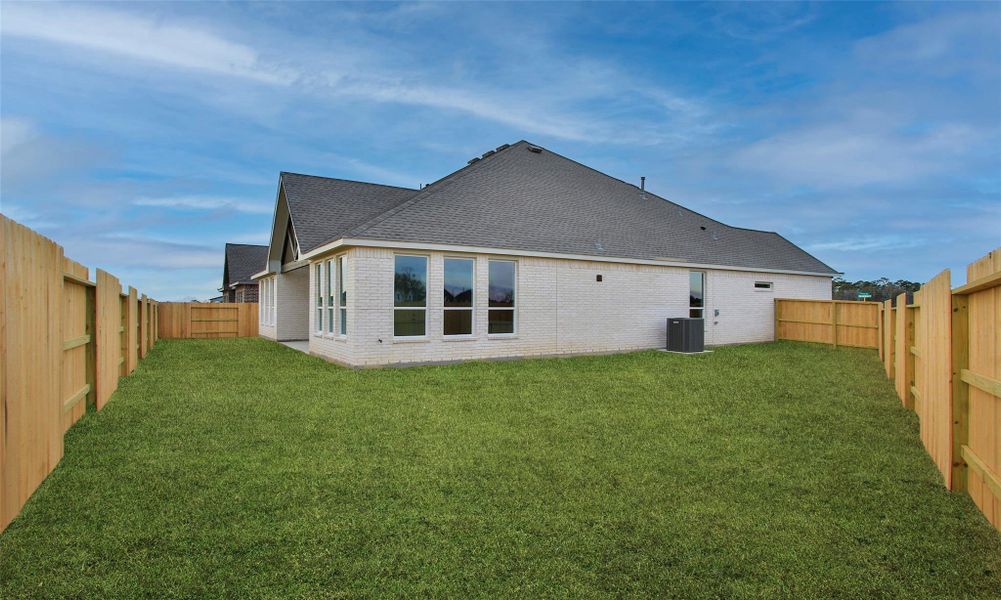 Exterior details and patio area of a home in Sundance Cove, Crosby (Image 2). Exterior details and patio area of a home in Sundance Cove, Crosby (Image 2).
