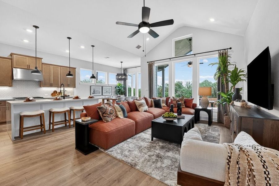 Representative furnished interior of a home built from the Lamar by Taylor Morrison in Easton Park, Austin (Image 10).