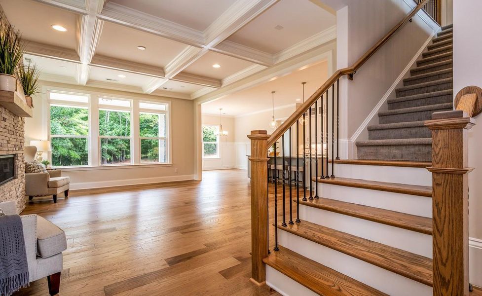 Representative unfurnished interior of a home built from the Berkeley by Greybrook Homes in Harbor Watch, Statesville (Image 41).